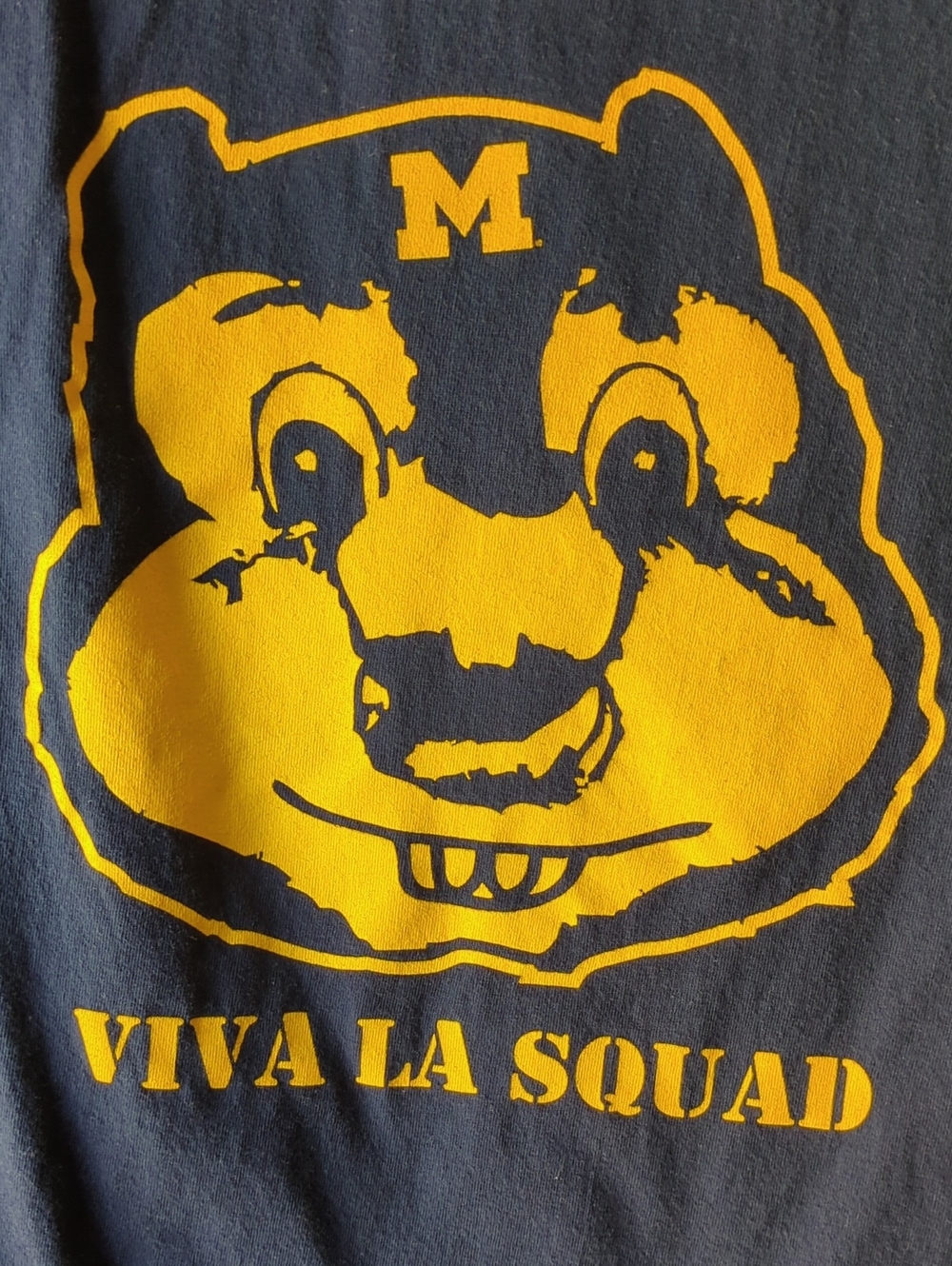 Men's Competition T-shirt In Navy With Bright Yellow Viva La Squad